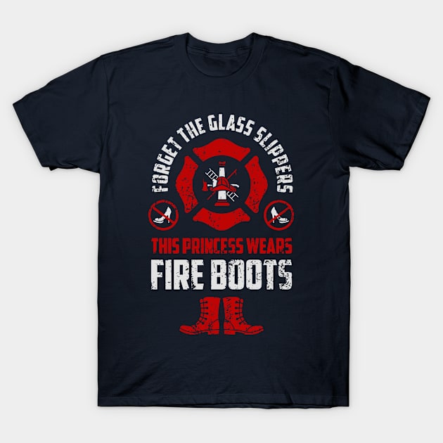 Female Firefighter T-Shirt by veerkun